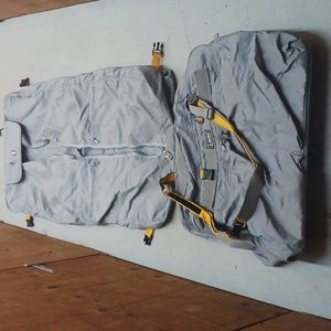 Lucas Nylon Luggage Grey w Orange Trim